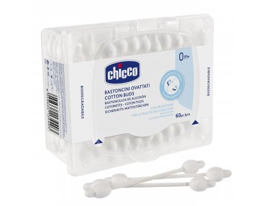 Chicco Ωτοκαθαριστές με Σχήμα Aσφαλείας, 60τμχ