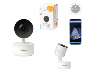 BabyOno: Περιστρεφόμενη κάμερα/ Baby monitor με ενδοεπικοινωνία- Full HD ανάλυση- Νυχτερινή λήψη & καταγραφή, 1 τμχ
