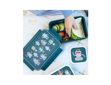 A little lovely company: Δοχείο φαγητού Bento με χωρίσματα- 1,2 L - Robots