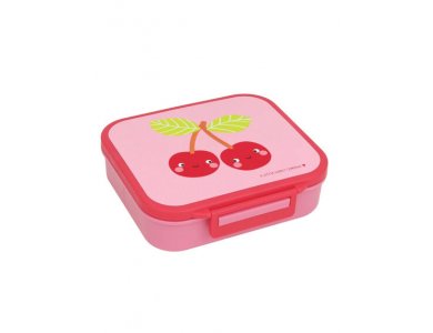 A little lovely company: Δοχείο φαγητού Bento με χωρίσματα- 900ml - Happy Cherries