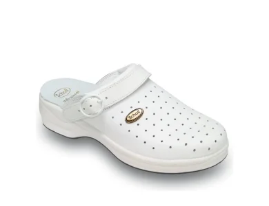 Scholl Clog Super Comfort Unisex Ανατομικά Σαμπώ, Χρώμα Λευκό, No43
