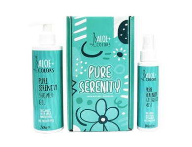 Aloe+ Colors Pure Serenity Gift Set Shower Gel 250ml & Pure Serenity Hair and Body Mist, 100ml