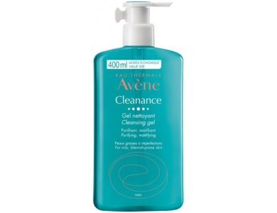 Avene Cleanance Gel Καθαρισμού Nettoyant, Καθαρισμός Προσώπου-Σώματος για Λιπαρά Δέρματα, 400ml