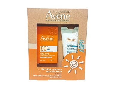 Avene Promo Ultra Fluid Invisible Αντηλιακή Κρέμα προσώπου SPF50+ & Δώρο Apres-Soleil After Sun 50ml