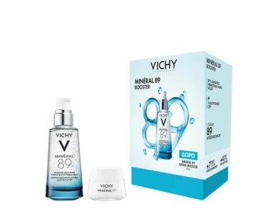 Vichy Promo Set Mineral 89 Booster, Ενυδάτωσης και Ενδυνάμωσης, 50ml & Mineral 89 72h Ενυδατική Boosting Κρέμα, 15ml