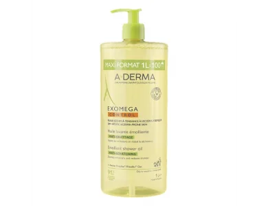 A-Derma Exomega Control Emollient Shower Oil, 1000ml