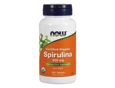 Now Spirulina 500mg, 100tabs