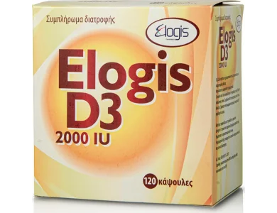 Elogis D3 2000IU Συμπλήρωμα Διατροφής με Βιταμίνη D3, 120caps