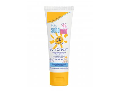 Sebamed Baby Sun Cream SPF50+, Αντιηλιακή Κρέμα για Ευαίσθητες Μωρουδιακές Επιδερμίδες, 75ml