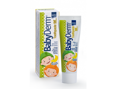 InterMed Babyderm Toothpaste 500ppm Φθορίου, Παιδική Οδοντόκρεμα με Γεύση Μπανάνα, 50ml