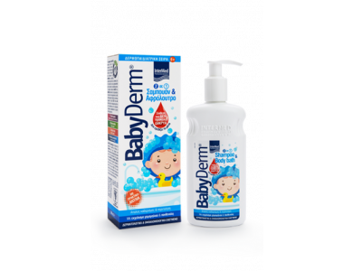 InterMed Babyderm Shampoo & Body Bath, Παιδικό Απαλό 2 σε 1 Σαμπουάν και Αφρόλουτρο, 300ml