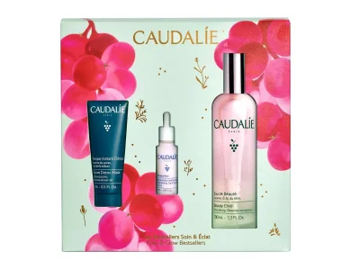 Caudalie X-Mas Pack Prep & Glow Bestsellers Trio Gift Set, Beauty Elixir 100ml & ΔΩΡΟ Ορός κατά των Κηλίδων 10ml & Μάσκα Αποτοξίνωσης 15ml