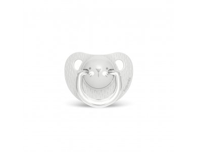 Suavinex Πιπίλα Σιλικόνης Ανατομική, Whiskers Grey 6-18m