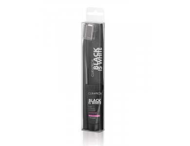 Curaprox Black is White Pack,  Οδοντόβουρτσα Black is White & Black is White Tough Λευκαντική Οδοντόκρεμα 8ml