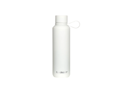 Boobam Bottle sleek, Ανοξείδωτο Μπουκάλι Θερμός με Καπάκι Grip, Cotton White, 600ml