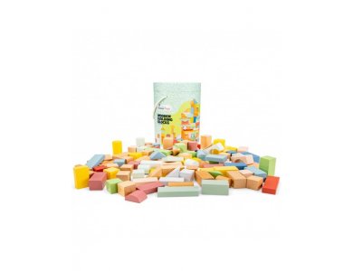 New Classic Toys, Building Blogs, Σετ με 100 Ξύλινα Τουβλάκια
