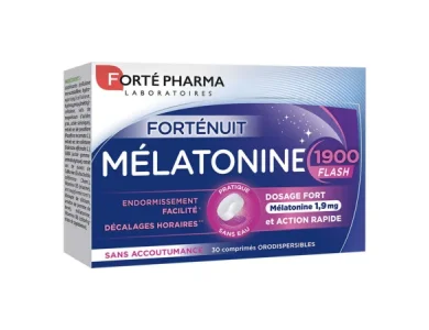 Forte Pharma Melatonine 1900 Flash, Μελατονίνη 1900mg για την Αϋπνία με Γεύση Βανίλια, 30caps
