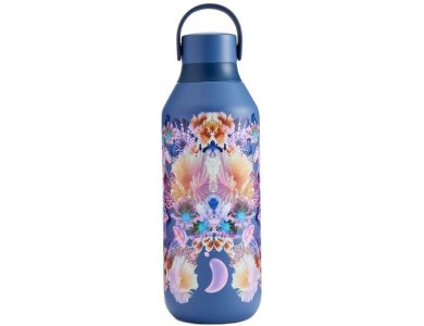 Chilly's Series 2 Bottle Botanical Deep Blue, Μπουκάλι Ανοξείδωτο, 500ml
