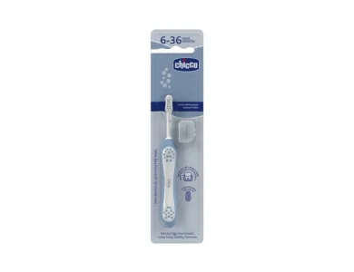 Chicco First Milk Teeth Οδοντόβουρτσα Σιέλ για 6-36 μηνών, 1 τμχ