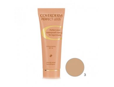 Coverderm Perfect Face, Αδιάβροχο Make-Up SPF20 No.3, 30ml