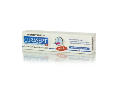 Curasept ADS 720, Οδοντόκρεμα Τζελ με Εντατική Δράση κατά της Πλάκας 0,20% CHX, 75ml