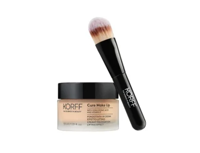Korff Cure Make Up Creamy Foundation Lifting Effect Κρεμώδης Βάση Προσώπου με Πινέλο No 01, 30ml