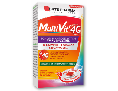 Forte Pharma MultiVit 4G Τονωτική Αντιοξειδωτική Πολυβιταμίνη, 30caps