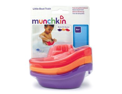 Munchkin Little Boat Train, Παιχνίδι Μπάνιου Βαρκούλες 4m+, 3τμχ