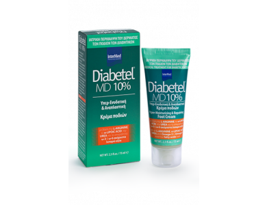 InterMed Diabetel MD Cream 10%, Κρέμα Ποδιών Εντατικής Ενυδάτωσης με Ουρία, 75ml