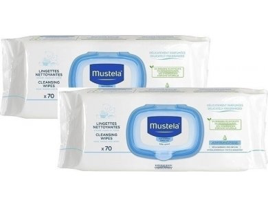 Mustela Cleansing Wipes 2x70τμχ Προσφορά -50% στο 2ο Προϊόν