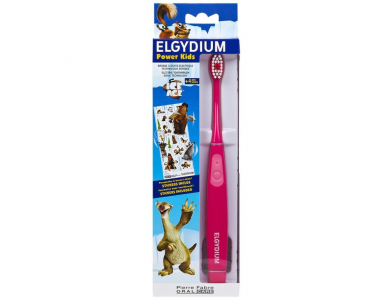 Elgydium Power Kids Ice Age T/B Pink Ηλεκτρική Οδοντόβουρτσα