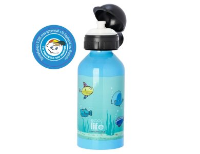 Eco Life Bottle Fish, Mεταλλικό Ανοξείδωτο Παγούρι-θερμός, 500ml