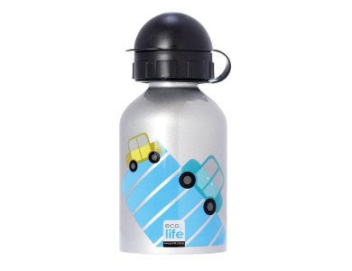 Eco Life Bottle Cars Mεταλλικό Ανοξείδωτο Παγούρι-θερμός, 400ml
