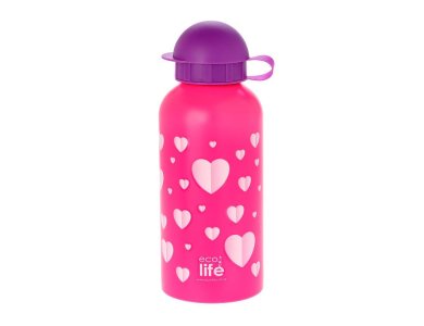 Eco Life Bottle Hearts, Mεταλλικό Ανοξείδωτο Παγούρι-θερμός, 500ml