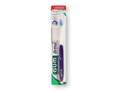 Gum Toohbrush Ortho 124, Οδοντόβουρτσα Μαλακή για Ορθοδοντικές Συσκευές, 1τμχ