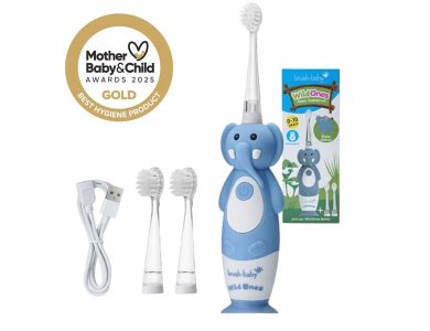 Brush-Baby WildOnes, Επαναφορτιζόμενη Ηλεκτρική Οδοντόβουρτσα Ελέφαντας 0-10 ετών, 1τμχ