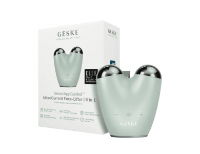 Geske MicroCurrent Face-Lifter, Συσκευή Σύσφιξης προσώπου, Χρώμα Green, 6 in 1