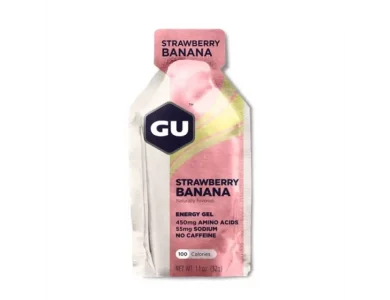 GU Energy Gel Strawberry Bannana Ενεργειακό Gel Υδατανθράκων Χωρίς Καφεΐνη Με Γεύση Φράουλα & Μπανάνα, 32gr