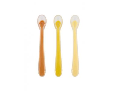 Trixie Feeding Spoon Mr Lion Βρεφικό Σετ με Κουτάλια από Σιλικόνη για 4m+, 3τμχ