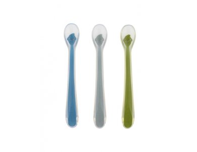 Trixie Feeding Spoon Mr Shark Βρεφικό Σετ με Κουτάλια από Σιλικόνη για 4m+, 3τμχ