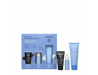 Apivita Promo Aqua Beelicious Rich Cream, 40ml & Booster, 10ml & Black Cleansing Gel, Απαλή Κρέμα Ενυδάτωσης Πλούσιας υφής  + ΔΩΡΟ  Μαύρο ζελ καθαρισμού σε ειδικό μέγεθος + ΔΩΡΟ Booster Αναζωογόνησης & Ενυδάτωσης σε ειδικό μέγεθος 15ml