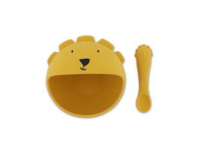 Trixie Mr. Lion First Baby Meal Set Σετ Φαγητού 4m+ με Μπολ & Κουτάλι, 1σετ
