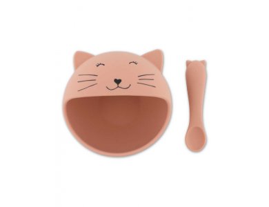 Trixie Mrs. Cat First Baby Meal Set Σετ Φαγητού 4m+ με Μπολ & Κουτάλι, 1σετ
