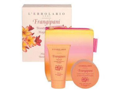 L’erbolario Frangipani Pochette Magica Luce Αφρόλουτρο τζελ 75ml & Kρέμα σώματος λάμψης, 75ml