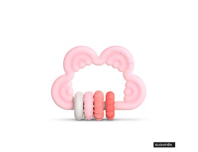 Suavinex Κρικος οδοντοφυΐας σιλικόνης Pink +6m, 1τμχ