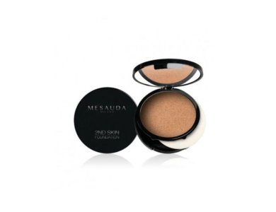 Mesauda 2nd Skin Cream-Powder Compact Foundation Caramel 105, 10g