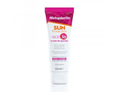 Histoplastin Sun Protection Face Cream to Powder SPF30, Αντηλιακή Κρέμα Προσώπου Καθημερινής Χρήσης, 50ml