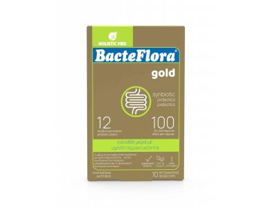 Holistic Med BacteFlora Gold Συμβιωτικό για την Υγεία & Ομαλή Λειτουργία του Εντέρου, 10caps