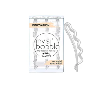 Invisibobble Waver Sparks Crystal Clear, Τσιμπιδάκια Μαλλιών, 3τμχ