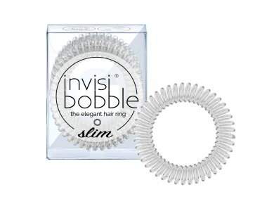 Invisibobble Slim Crystal Clear, Λαστιχάκι Μαλλιών, 3τμχ
